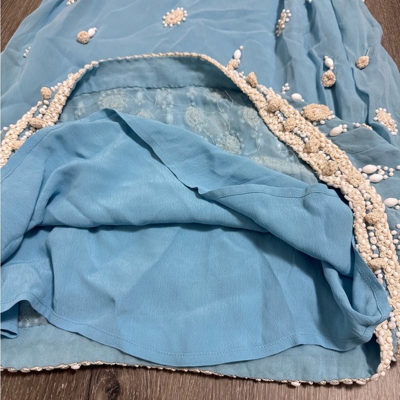 French Connection Spaghetti Strap Beaded Beach Sundress Resortwear Vacation 12 - Picture 6 of 12